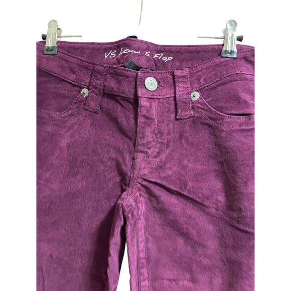Victoria's Secret Plum Bootcut Low Rise Fine Gauge Corduroy Pants - Size 2 - Picture 3 of 6